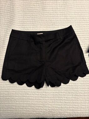 J. Crew Black Scalloped Women's Shorts